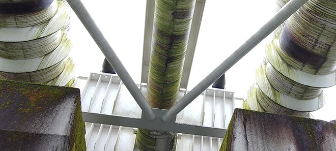 水管橋点検 昇降できる人材の減少をサポート